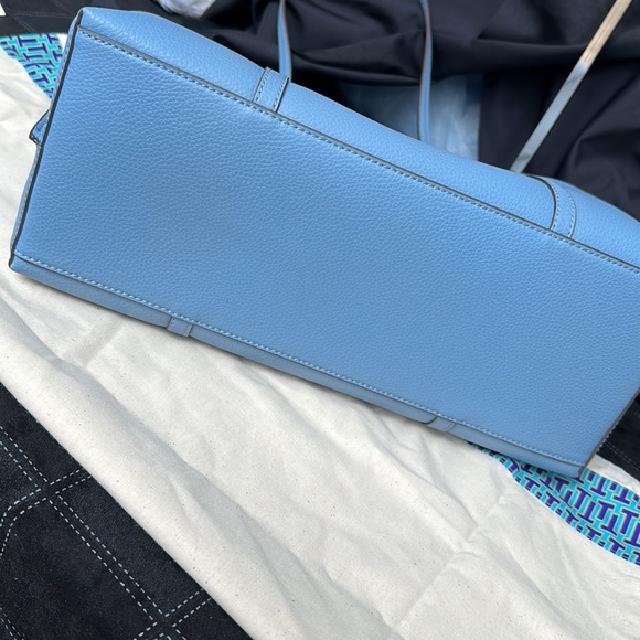 Tory Burch Perry Triple Compartment Tote Bag Blue Yonder - Picture 9 of 16